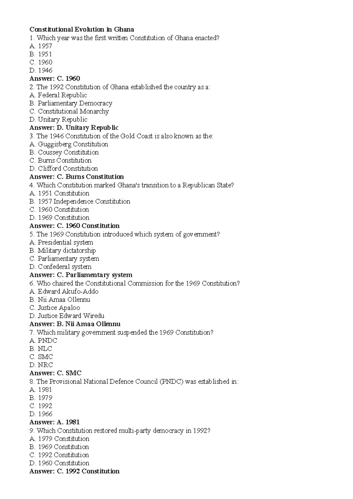Constitutional Law II: Key Trial Questions and Answers - Studocu