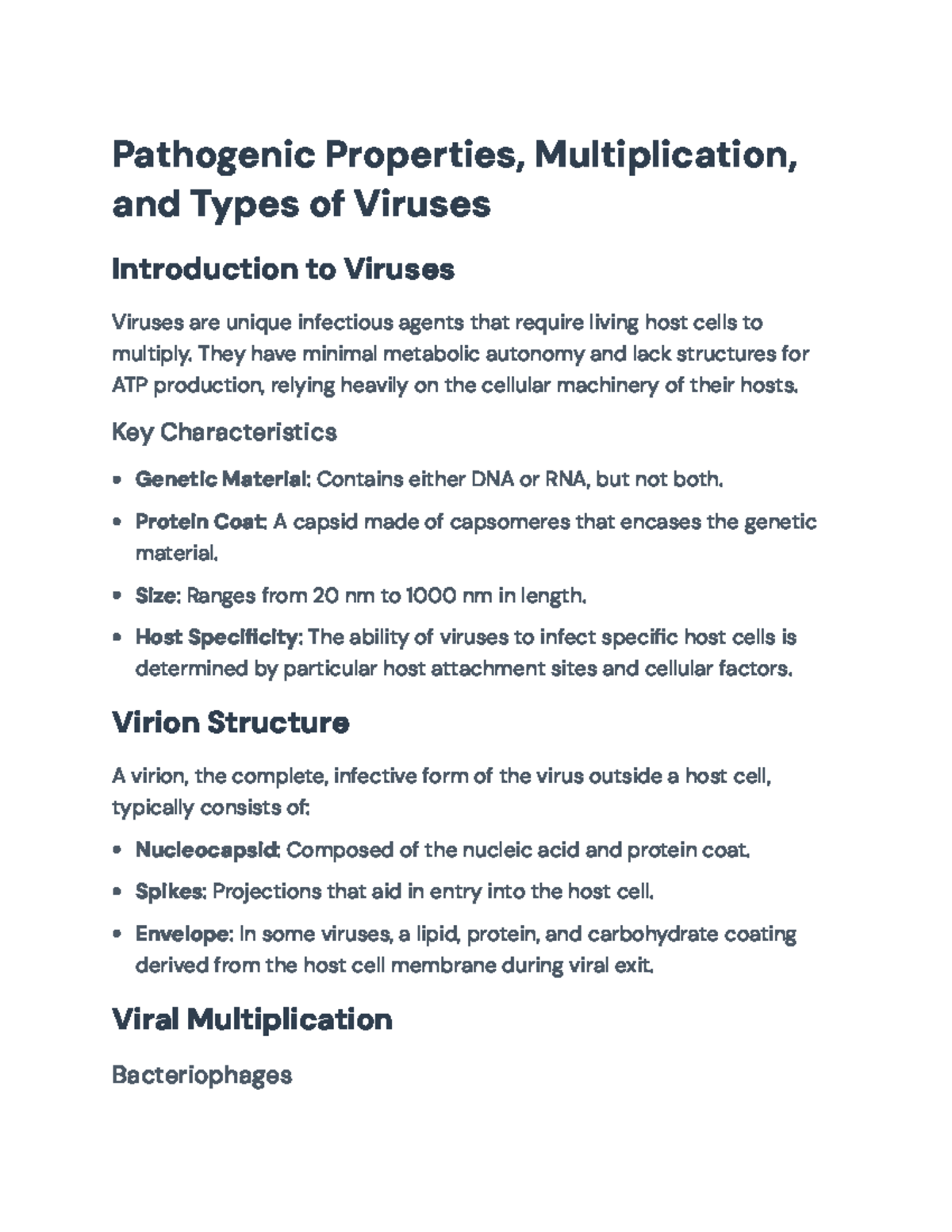 Comprehensive Overview of Pathogenic Viruses and Their Multiplication ...