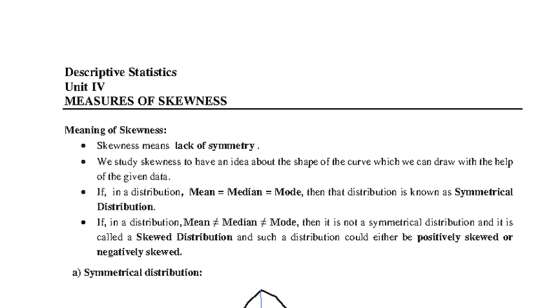 Measures of Skewness: Understanding Distribution Shapes in Statistics ...