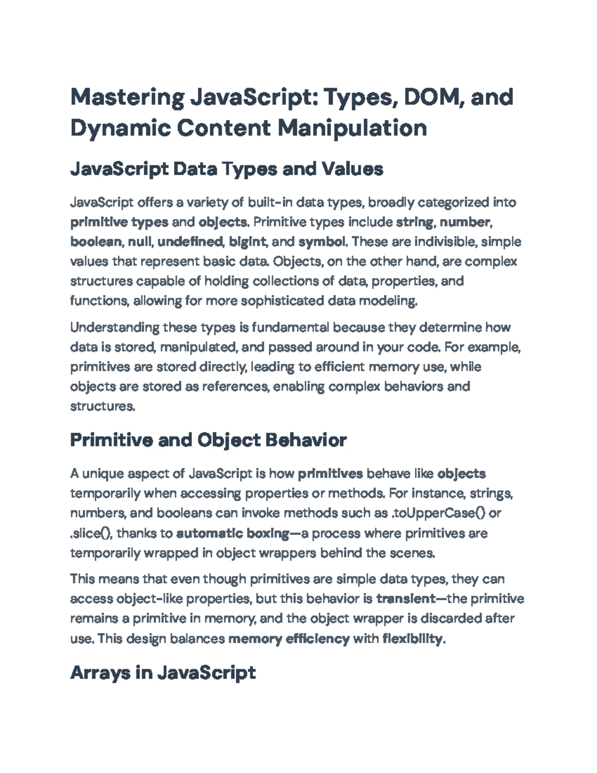 JavaScript DOM Manipulation Techniques - CS111: Understanding Types and ...