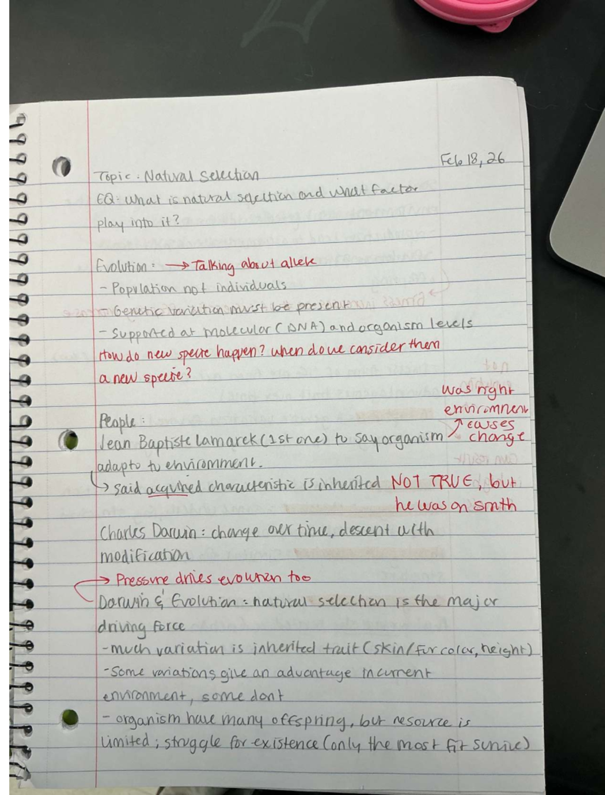 Notes on Natural Selection and Allele Frequency Shifts (238W3) - Studocu