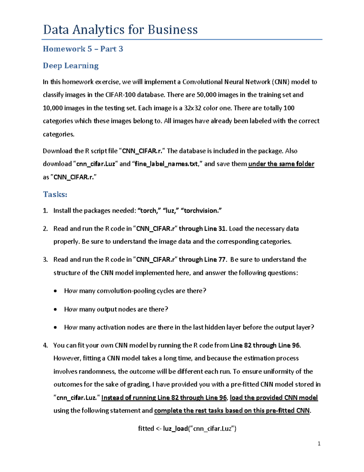 Data Analytics for Business Homework 5-3: CNN Implementation Guide ...