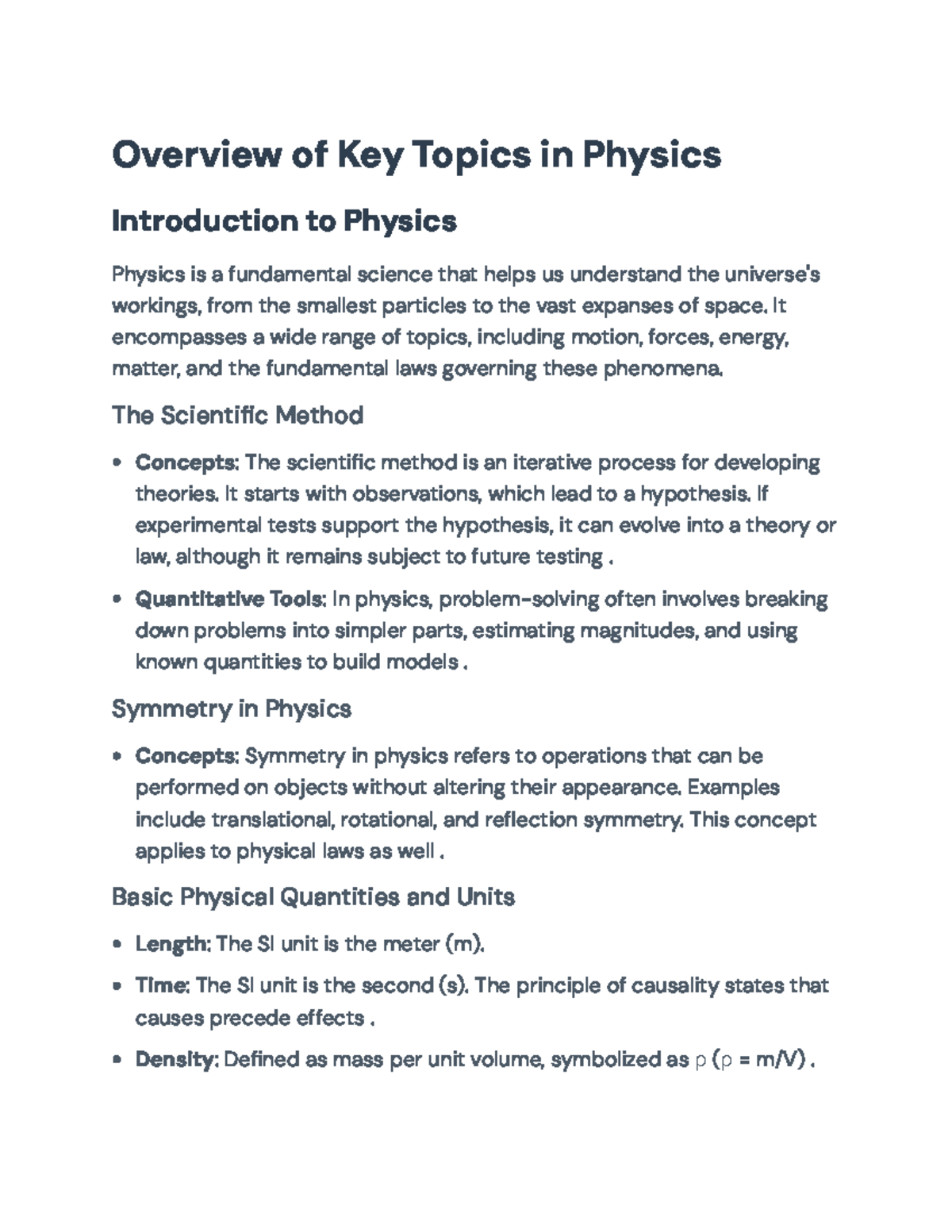 Physics Overview: Key Topics, Concepts, and Problem-Solving Techniques ...