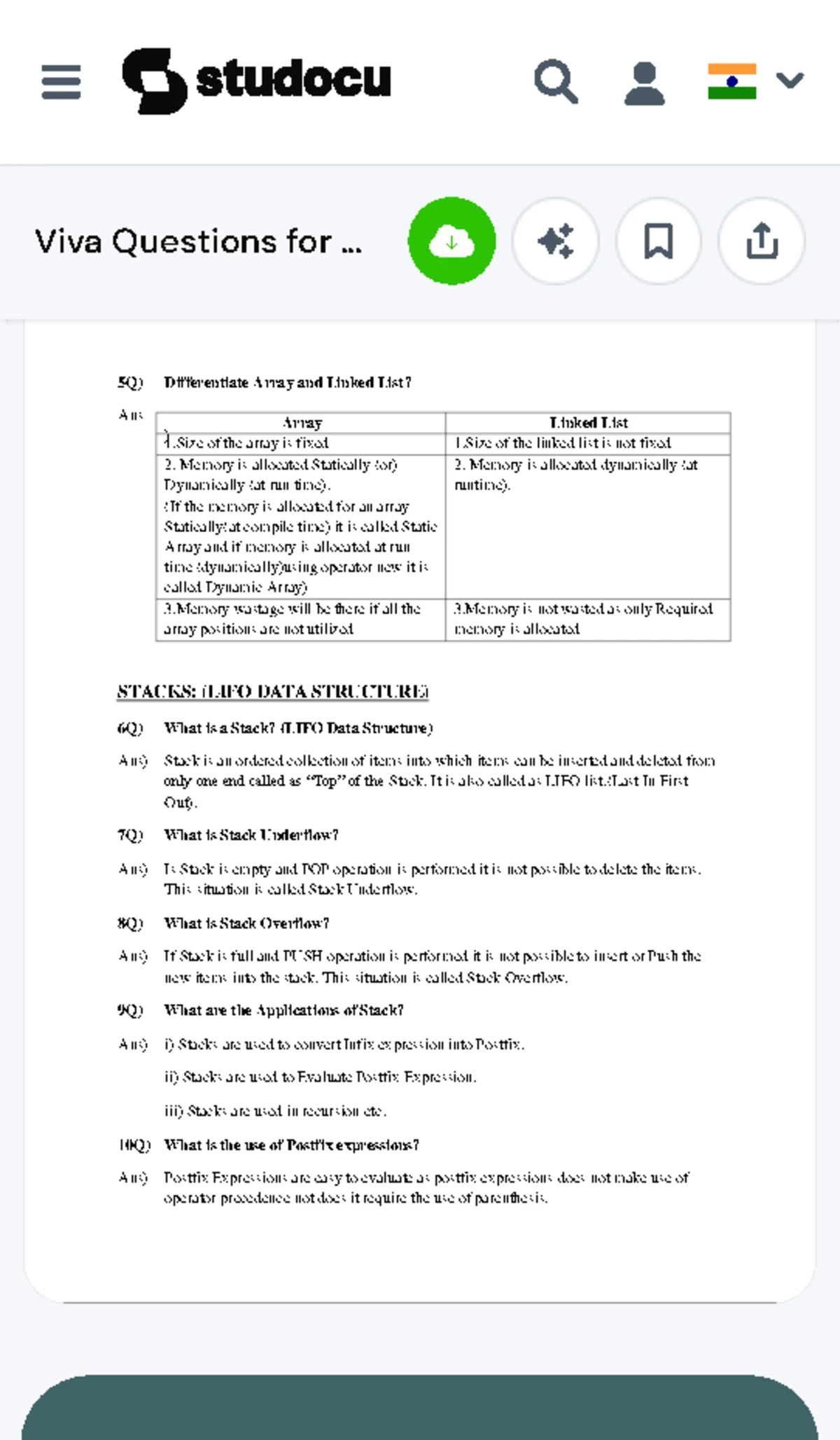Viva Questions for data structures lab - DATA STR… - DATA STRUCTURES ...