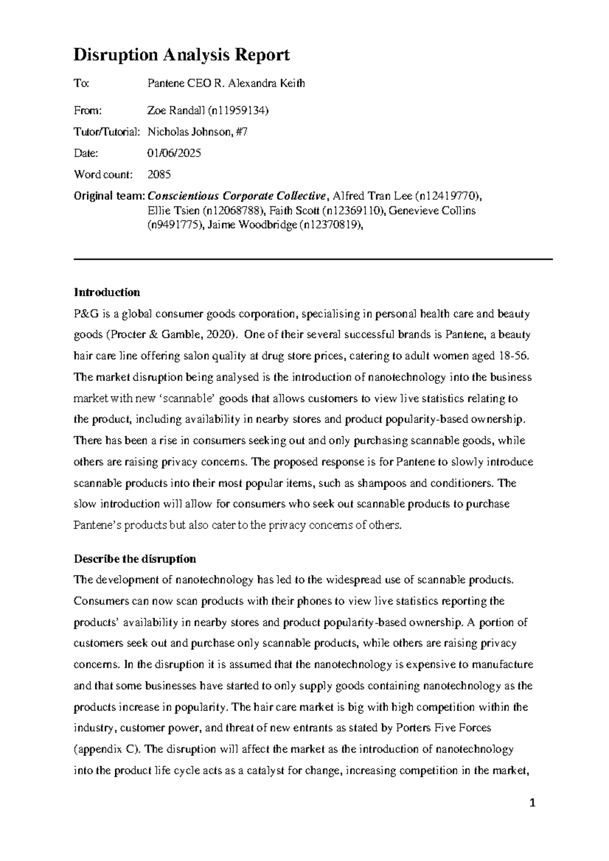 Disruption Analysis Report: Nanotechnology Impact on Pantene's Market ...