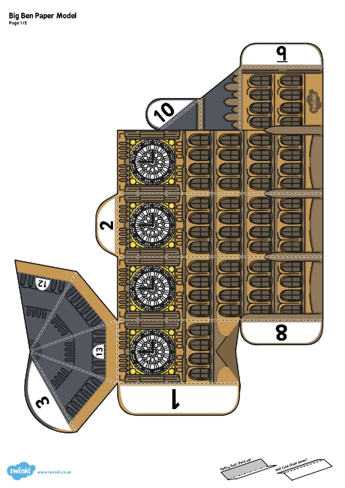Big Ben Paper Model Instructions T-T-17254 - Studocu