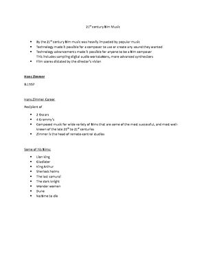 Music Appr Notes - Dr. Bradley Snyder - Music Appreciation Notes ...
