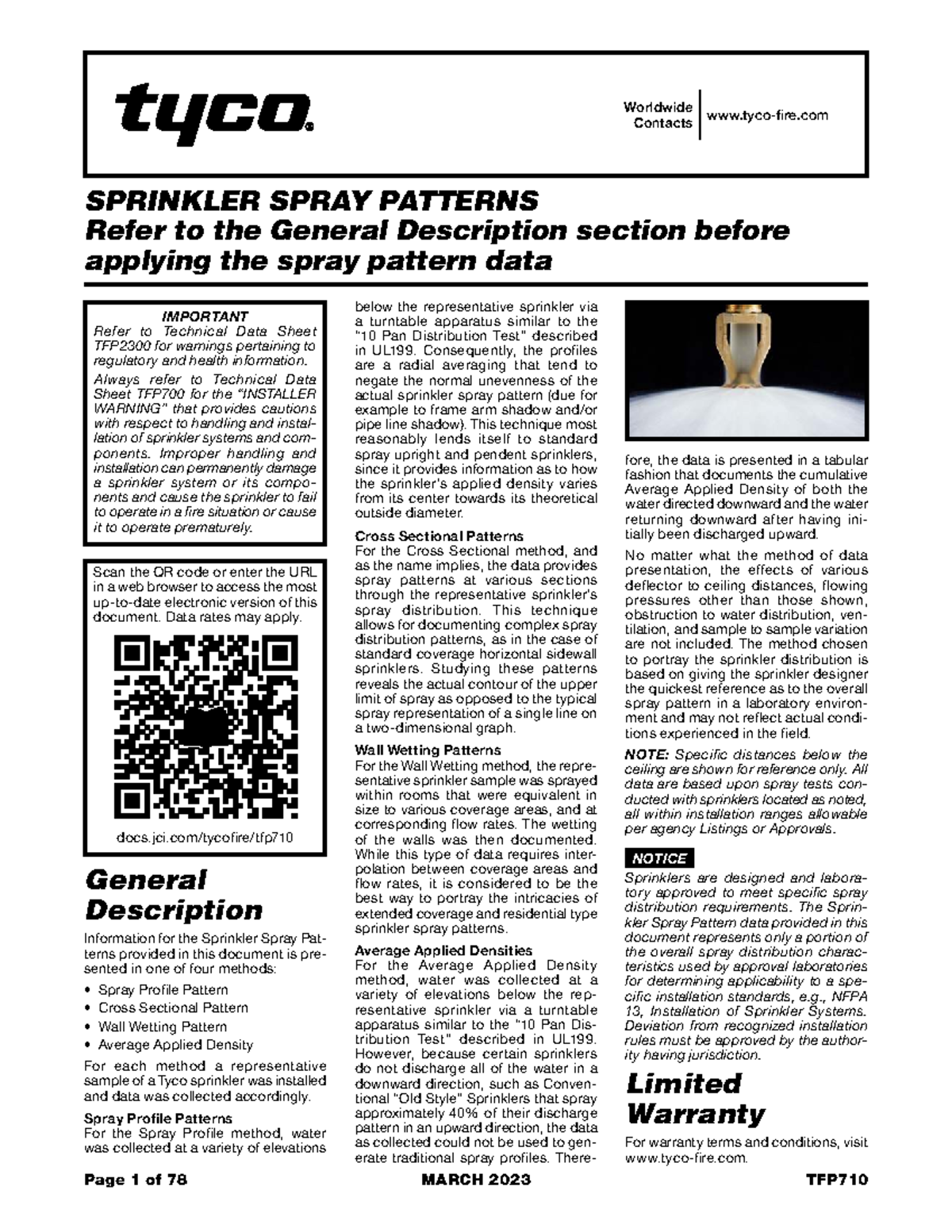TFP710 03/2023 - Sprinkler Spray Patterns and Data Analysis - Studocu