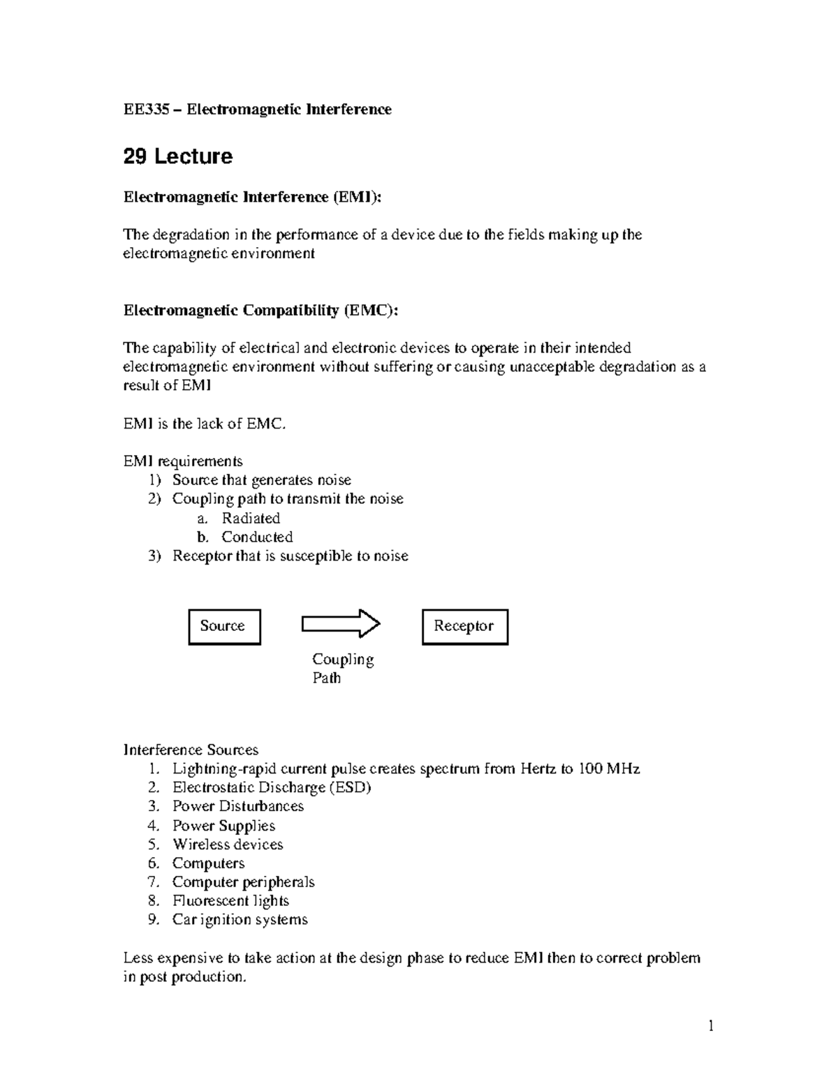 EE335 - EMI and EMC Lecture Notes for Mumbai University Sem 8 - Studocu