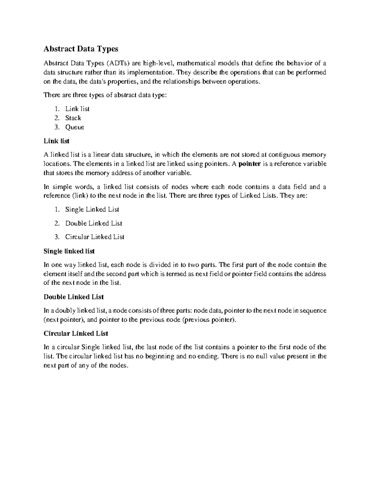 2. Abstract Data Types - Discrete Structures Notes - Studocu
