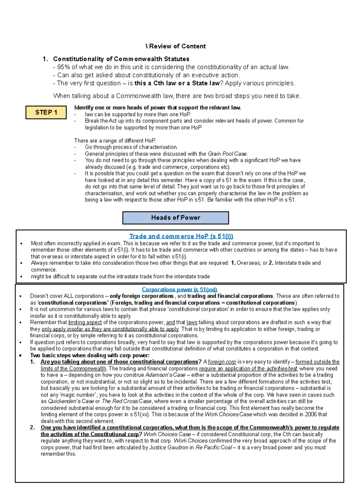 LLB203 Final Exam Notes - Indigenous Perspectives & Constitutional Law ...