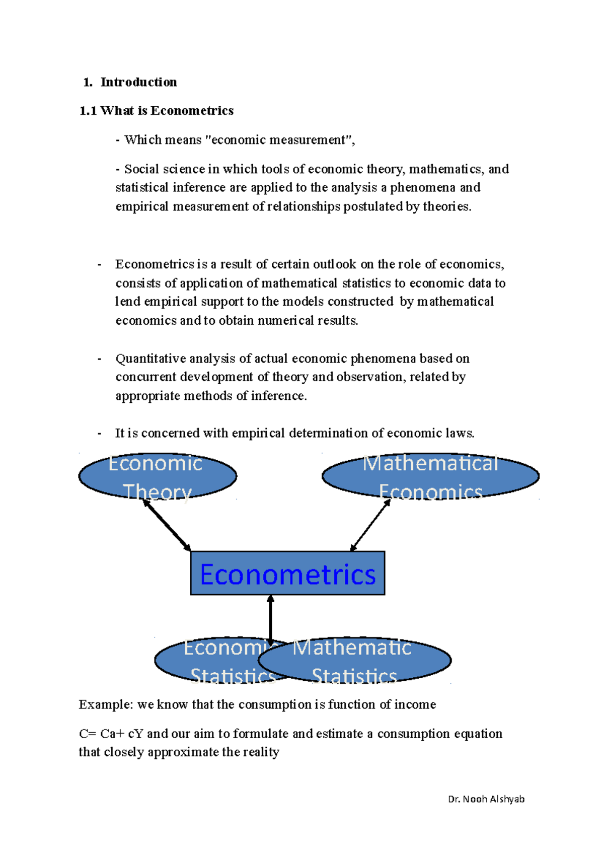 Regression Analysis for Econometrics (ECON 6th): Concepts & Methods ...