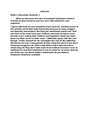 WEEK 5 DQ2 - WEEK 5 DQ2 - CWV- Week 5 DQ 2 Provide examples of race and ...