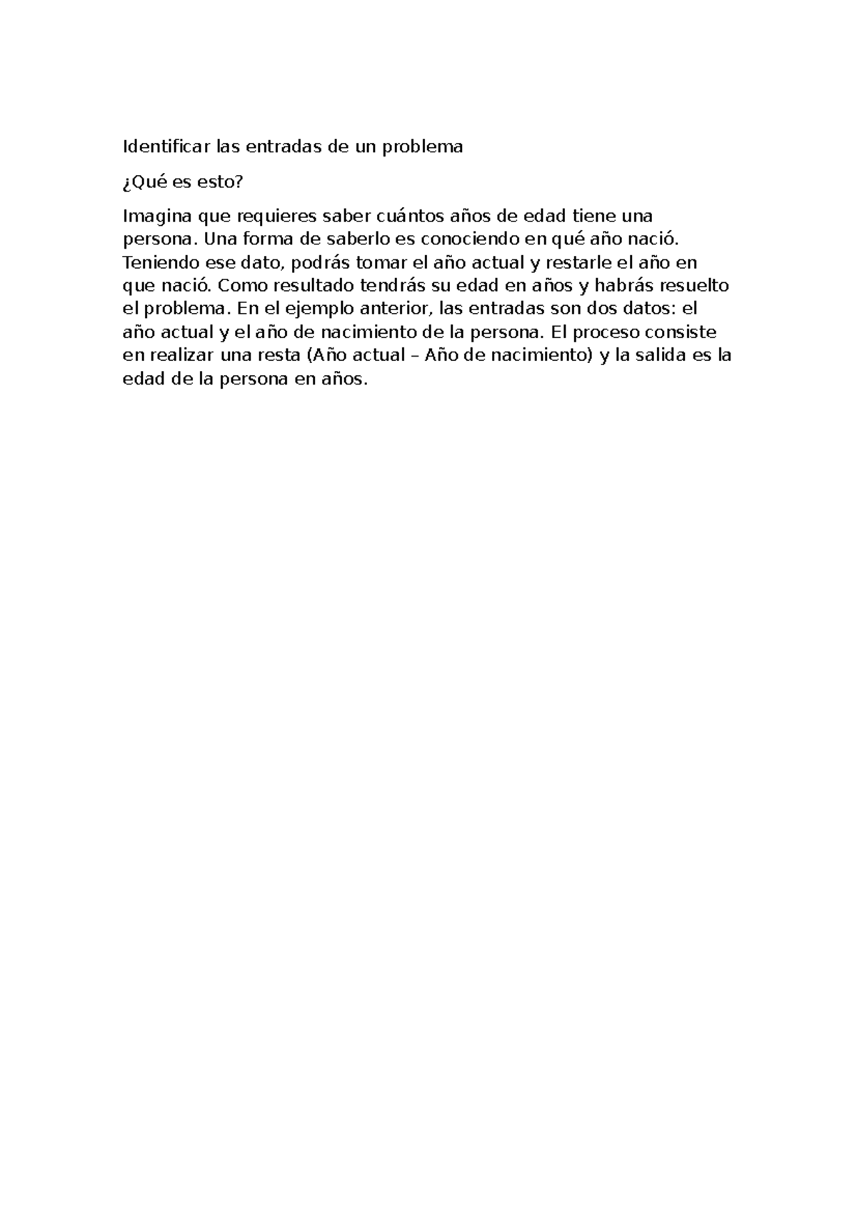 Biblioteca programación - Identificar las entradas de un problema ¿Qué ...