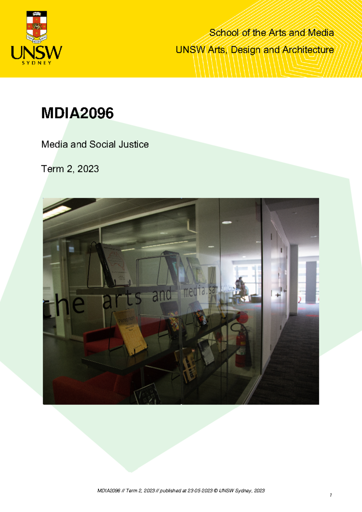 MDIA 2096 Course Outline: Media and Social Justice (Term 2, 2023) - Studocu