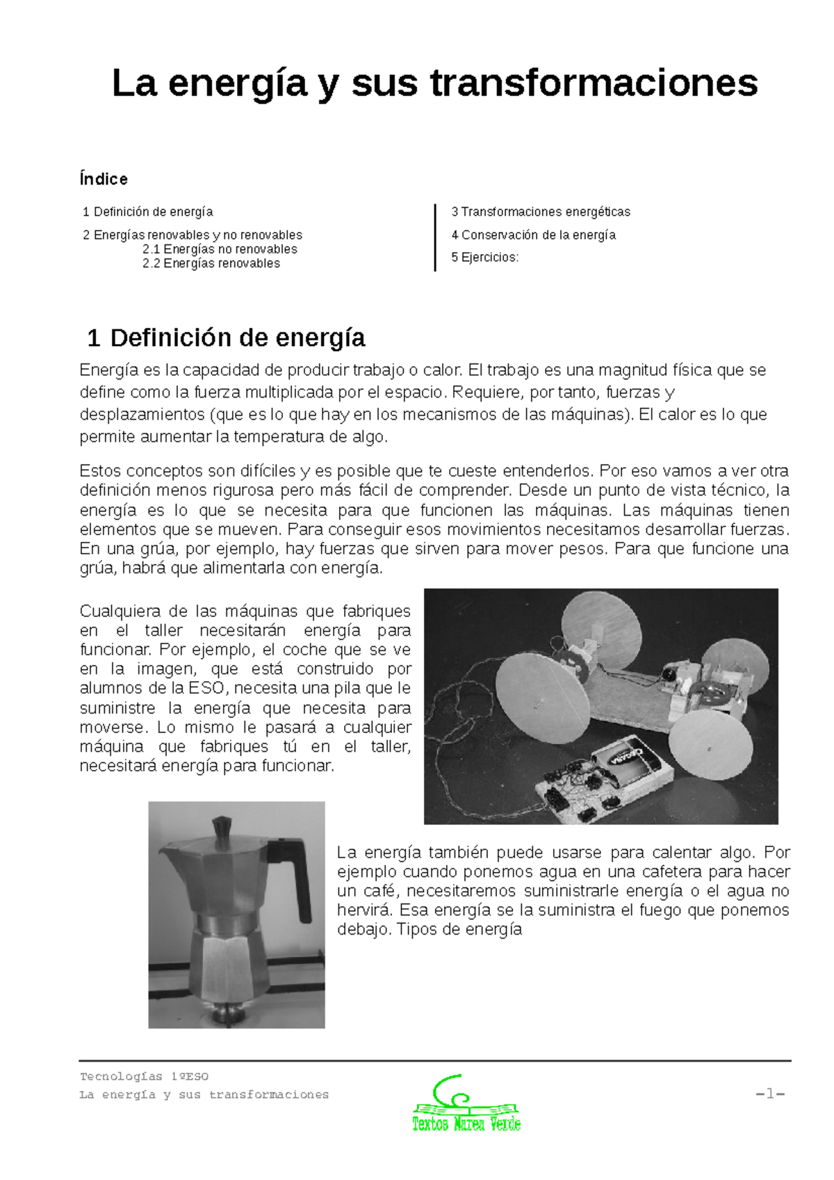 Transformaciones de la Energía en Tecnologías 1ºESO: Conceptos Clave ...
