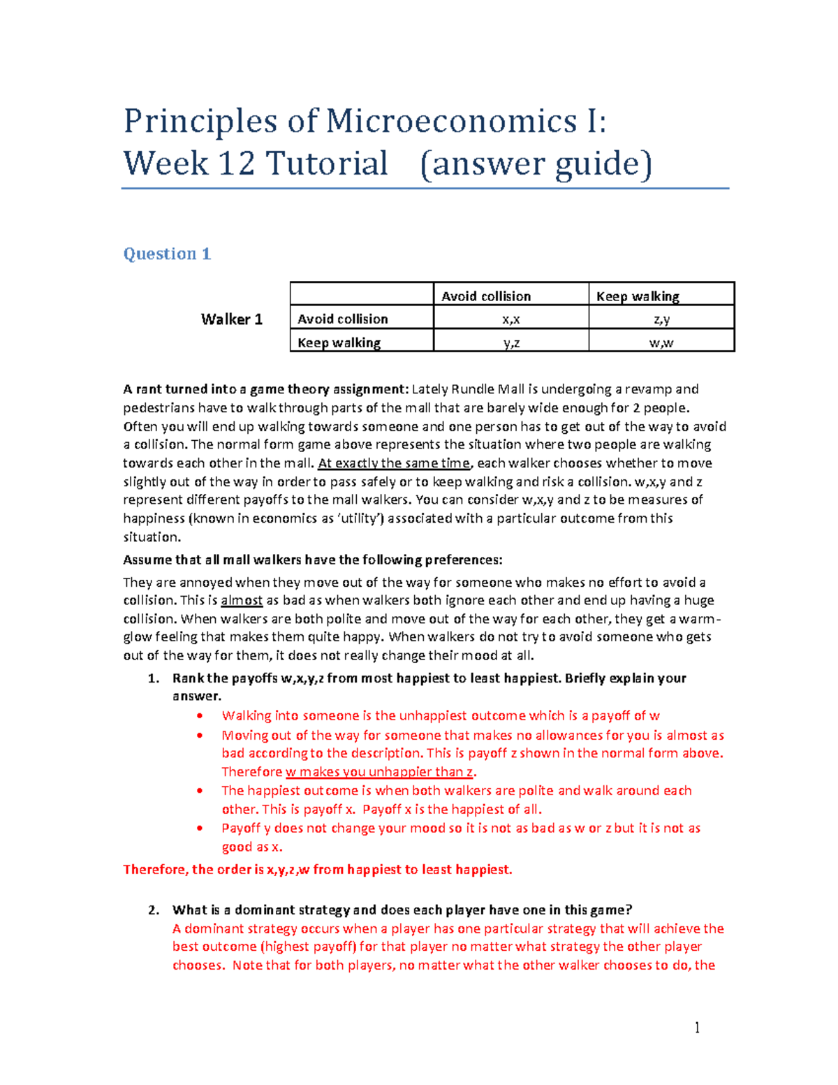 Micro Tutes and Solutions - Tutorial work - 1 - 12 - Tute questions and ...
