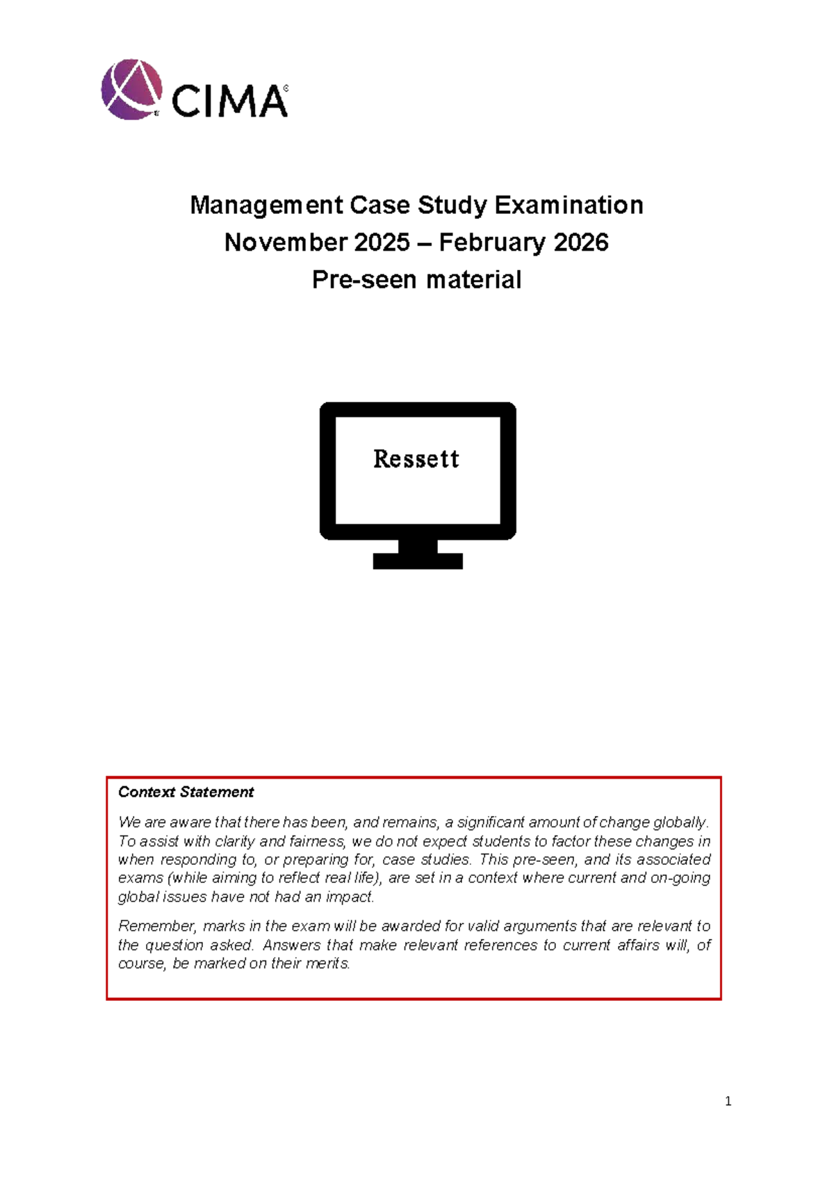 MCS Case Study Exam Material: November 2025 - February 2026 - Studocu