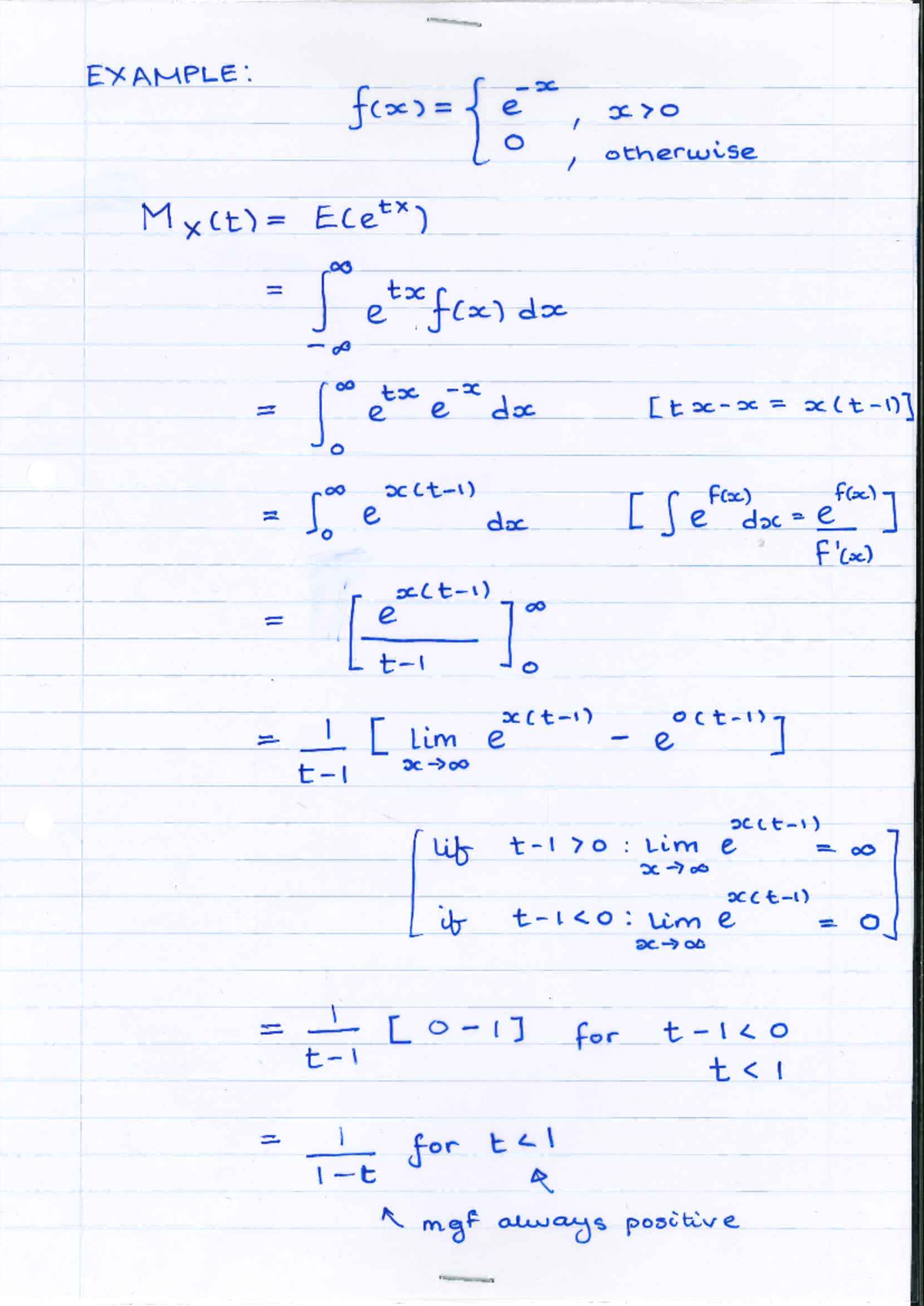 Notes - Moment generating function examples - WST 111 - Studocu
