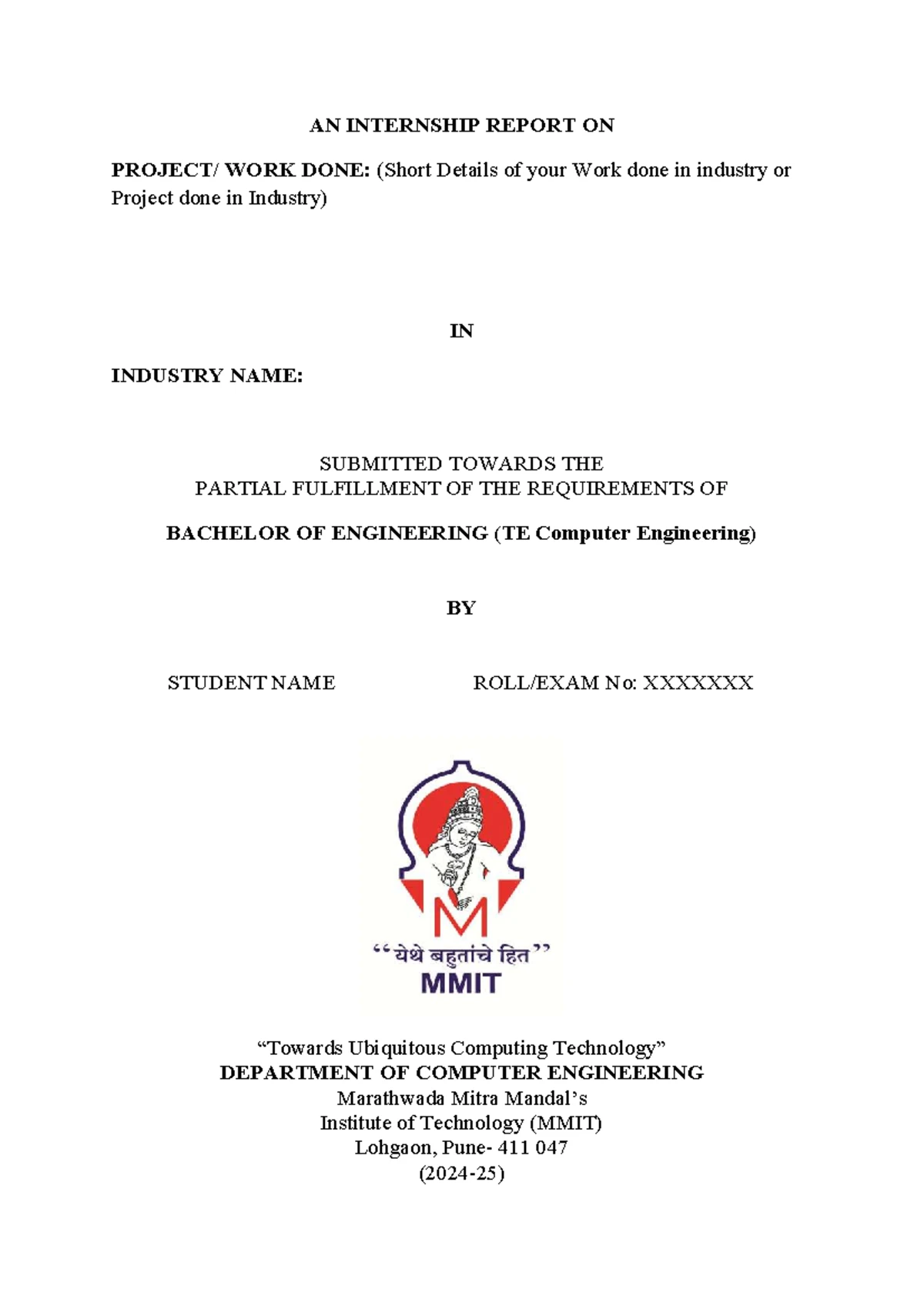 Internship Report on Web App Development for Training & Placement (IT ...