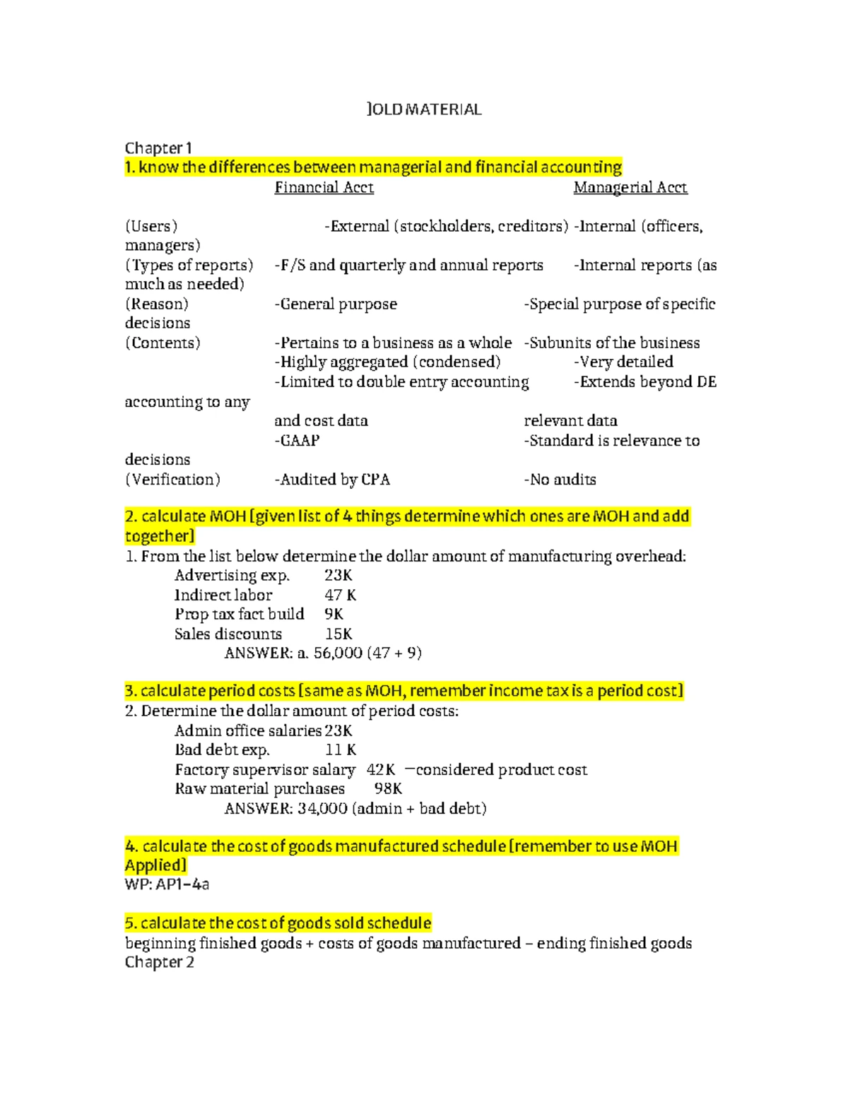 Acct 2101 Final Review Study Guide and Key Concepts - Studocu