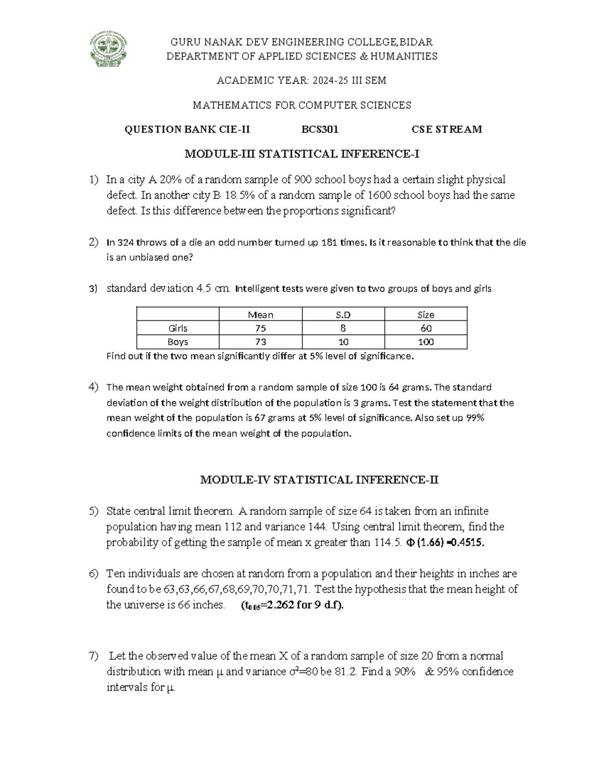 Maths Module 4 notes 08-Dec-2024 10-33 AM - Date MODULE 4 If ...