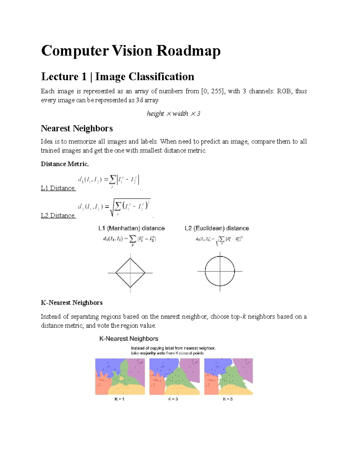 Computer Vision Roadmap: Lecture 1 - Image Classification and CNNs ...