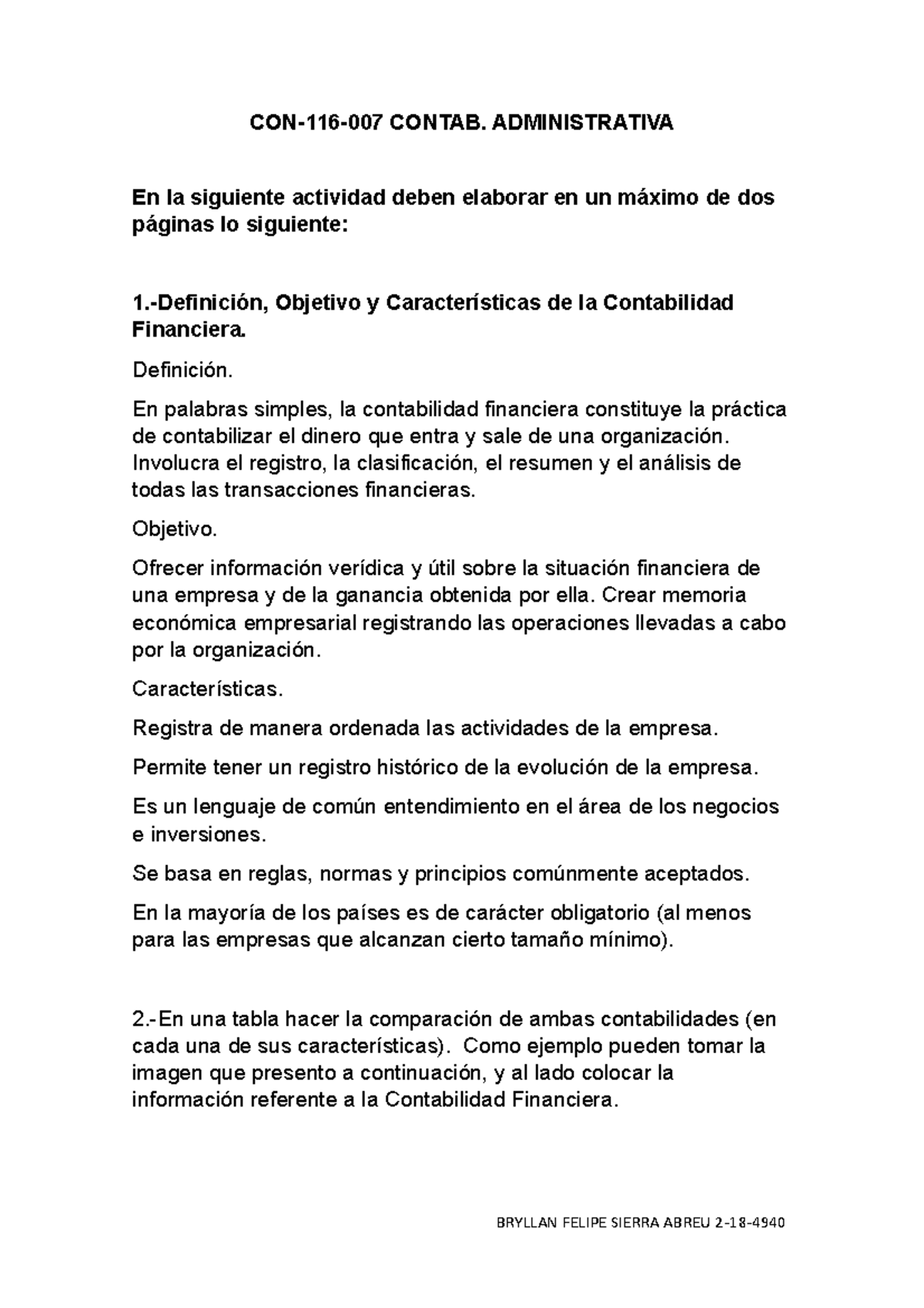 Definición, Objetivo y Características de la Contabilidad Financiera ...