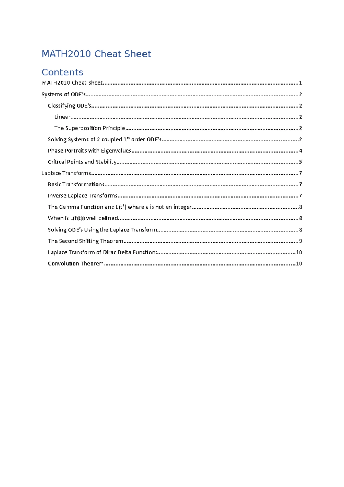 MATH2010 Assignment 1: Detailed Problems & Mathematica Solutions - Studocu