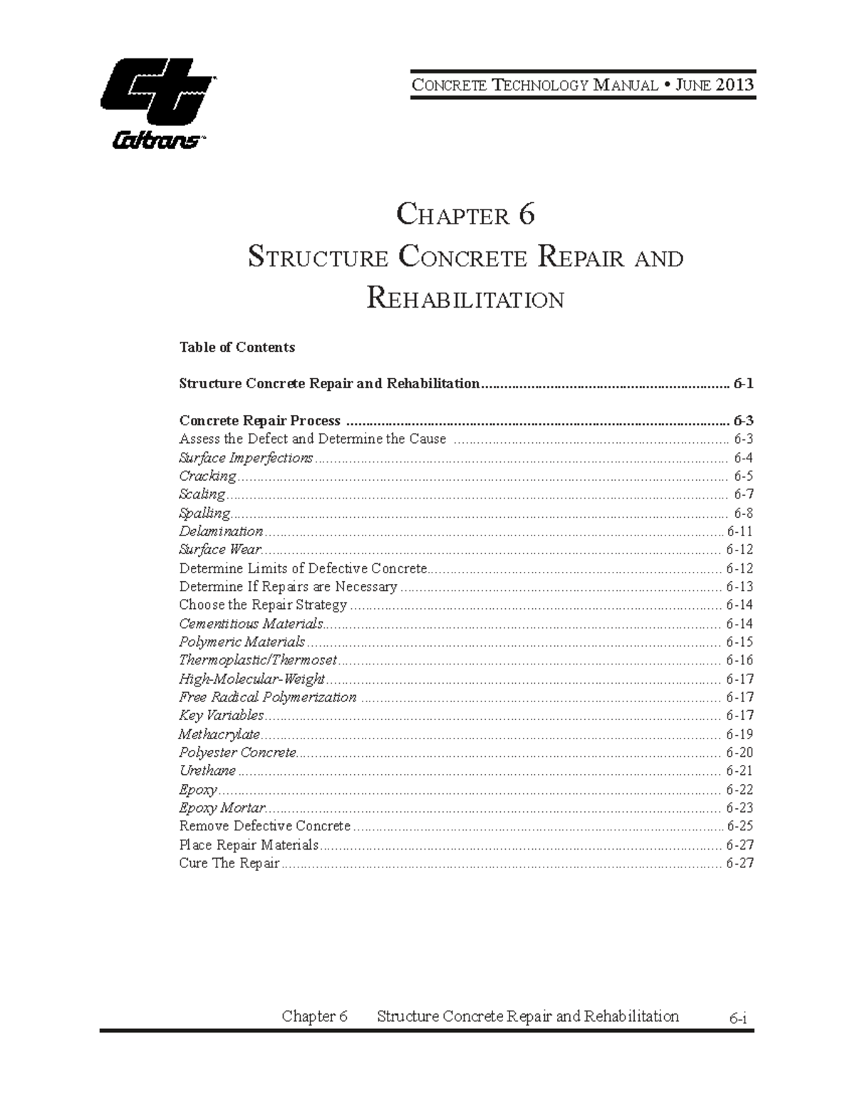 CTM 6: Structure Concrete Repair & Rehabilitation Guide - Studocu