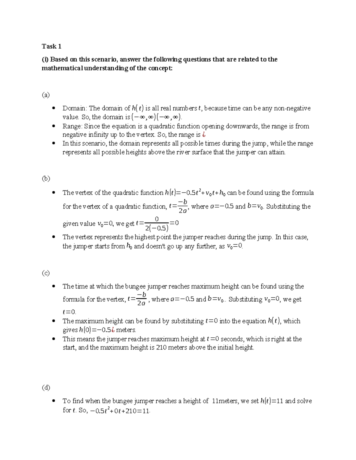 Math 101: Assignment 3 - Quadratic Functions & Linear Pricing Analysis ...
