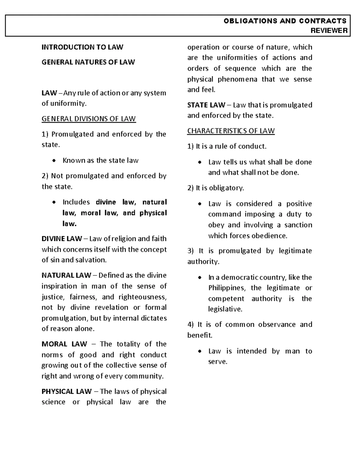 RFLB Chapter 1: Nature & Essential Elements of Sale Contracts - Studocu