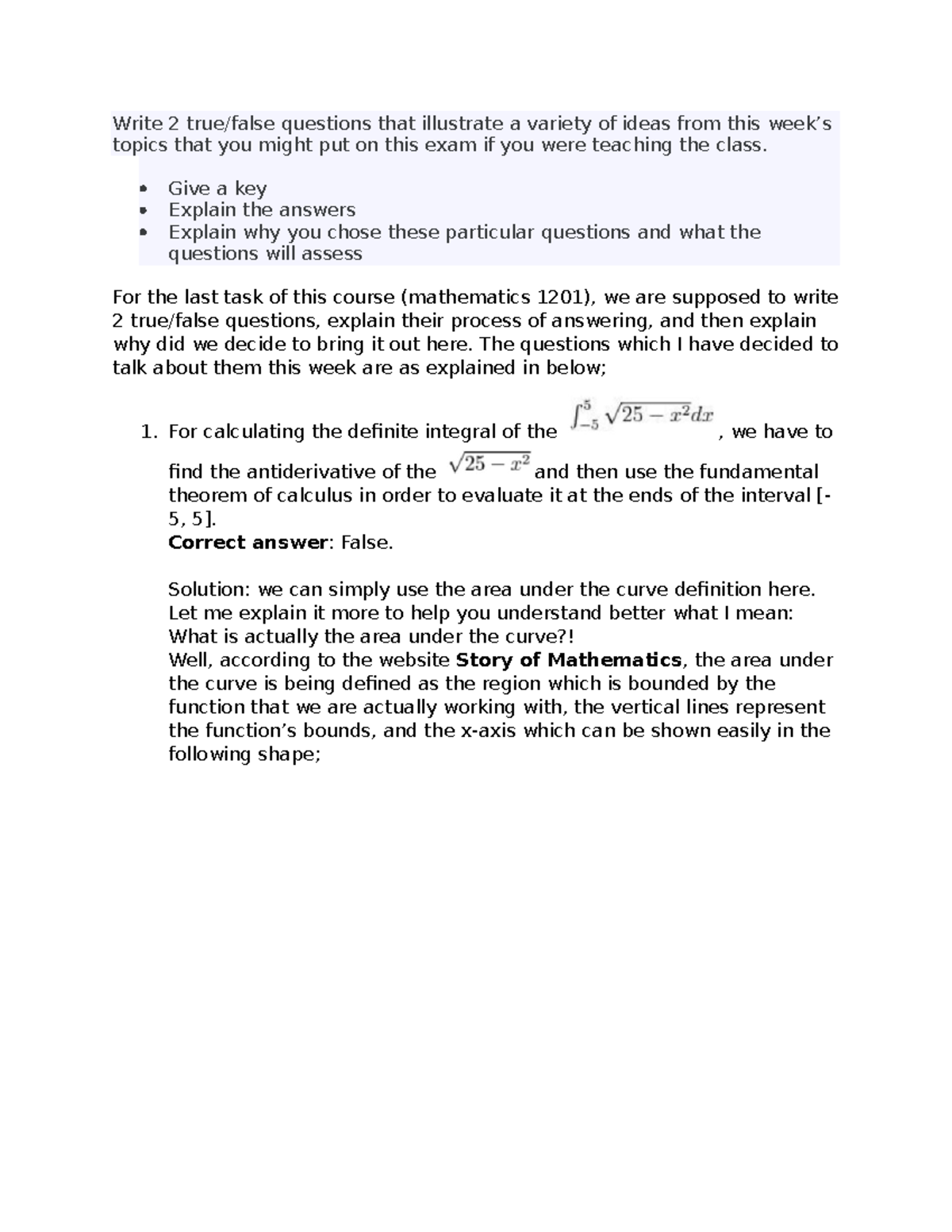LJ Math 1201 - True/False Questions & Explanations for Unit 8 Exam ...