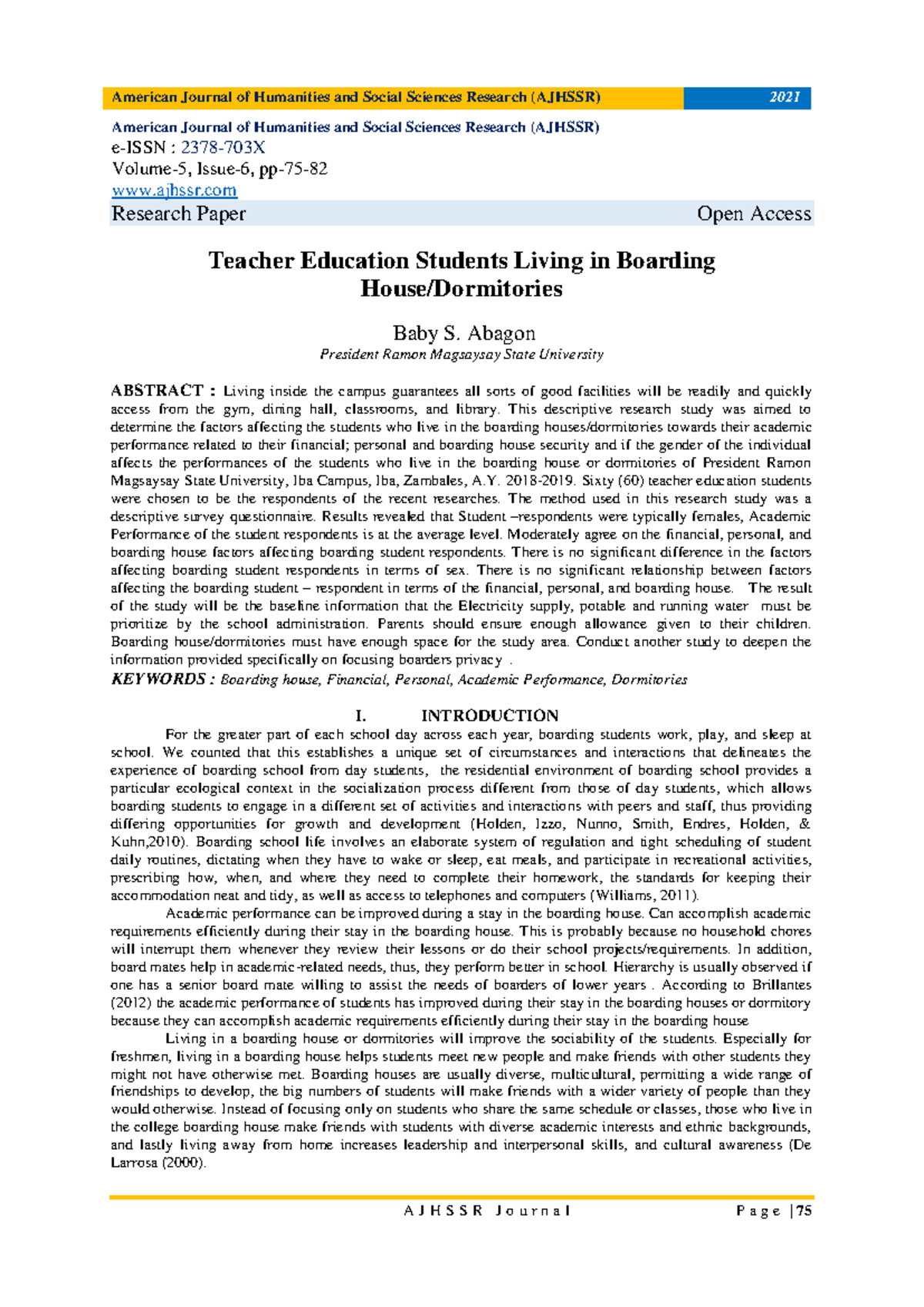 Factors Affecting Academic Performance of Teacher Ed Students in ...