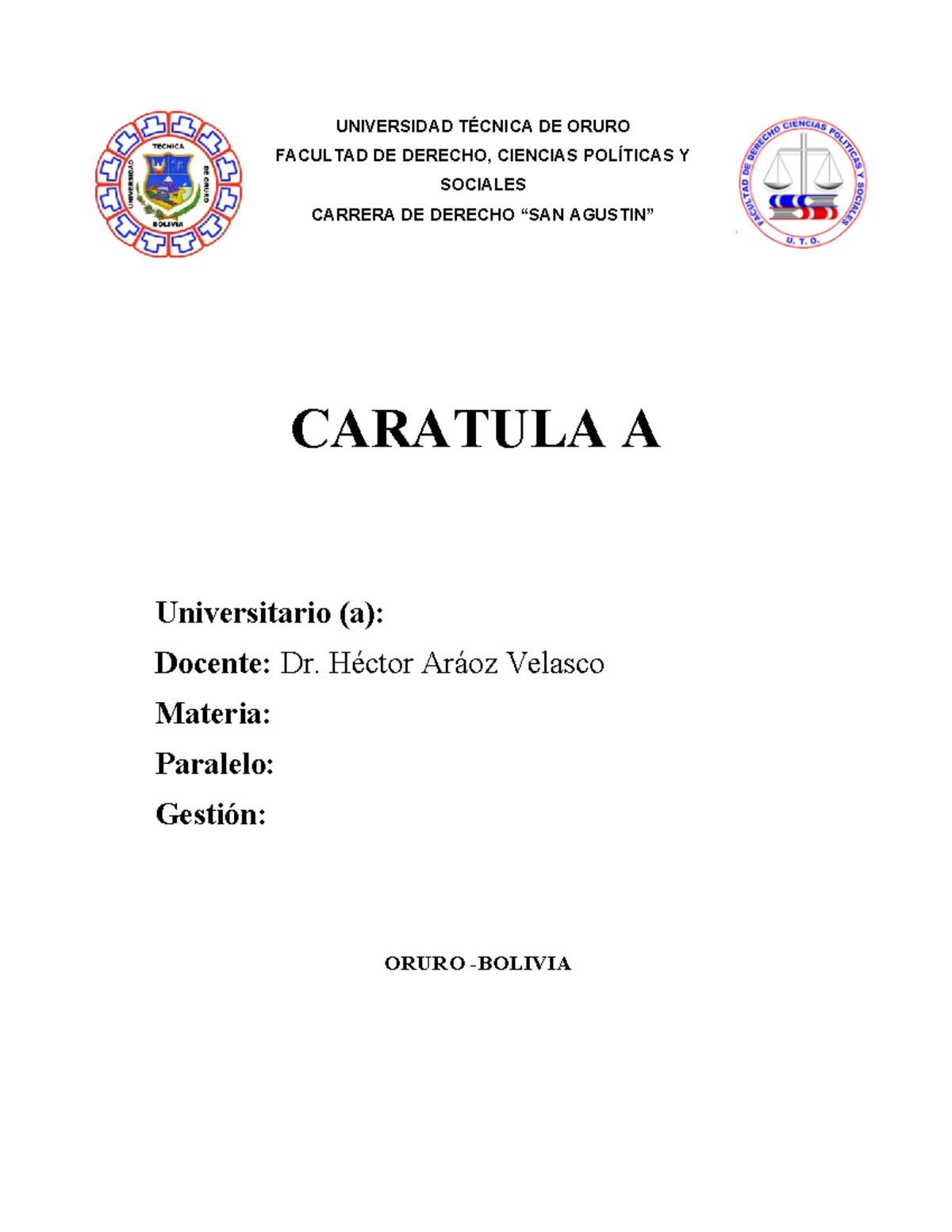 Caratula A - Carátula - Document Preview