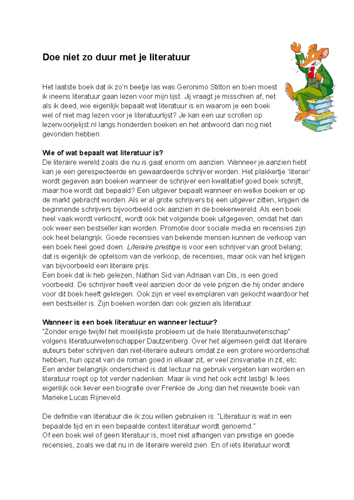 Literatuur
