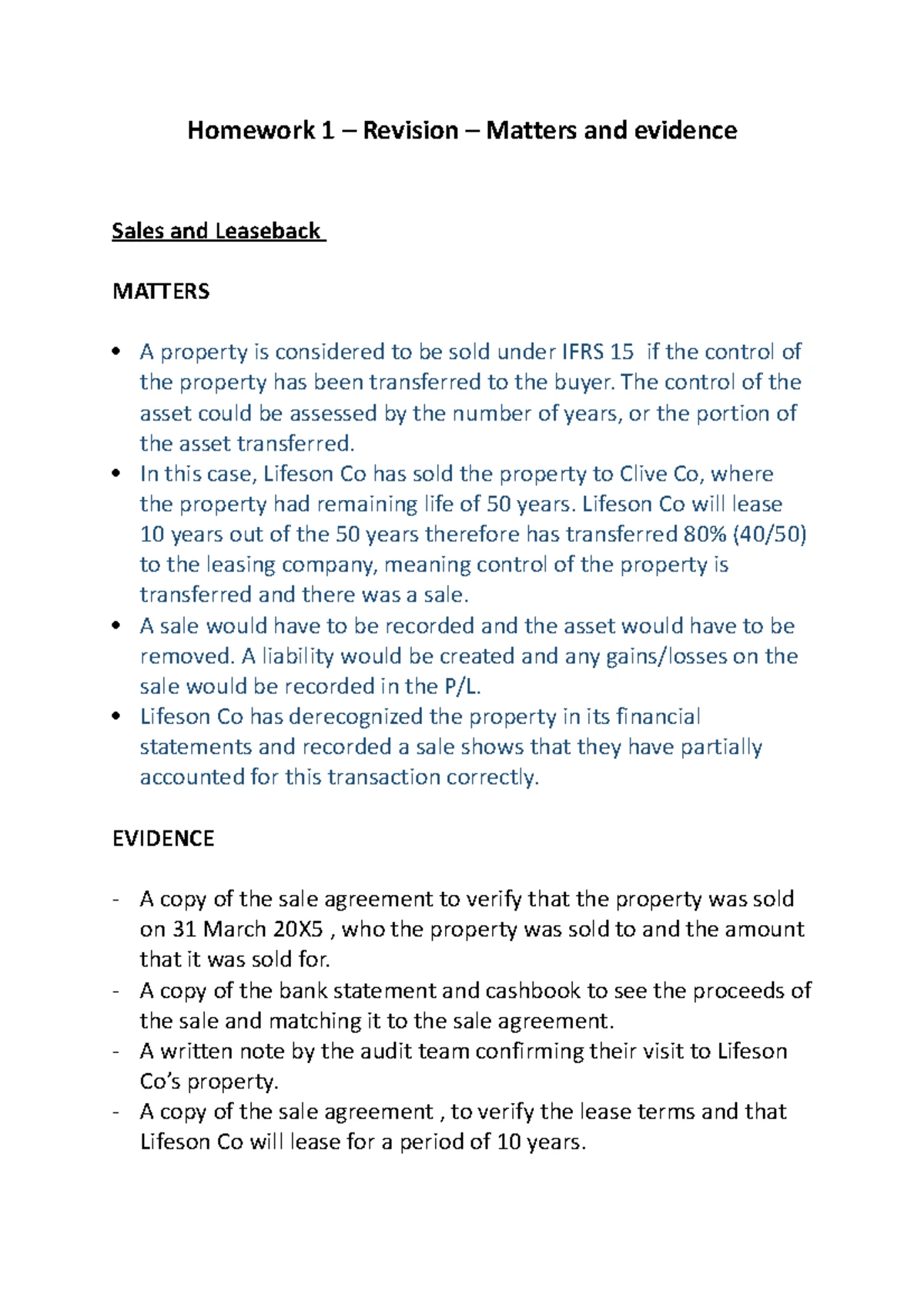 ACCA AA Revision Notes - ACCA Revision Notes Audit and Assurance (AA ...