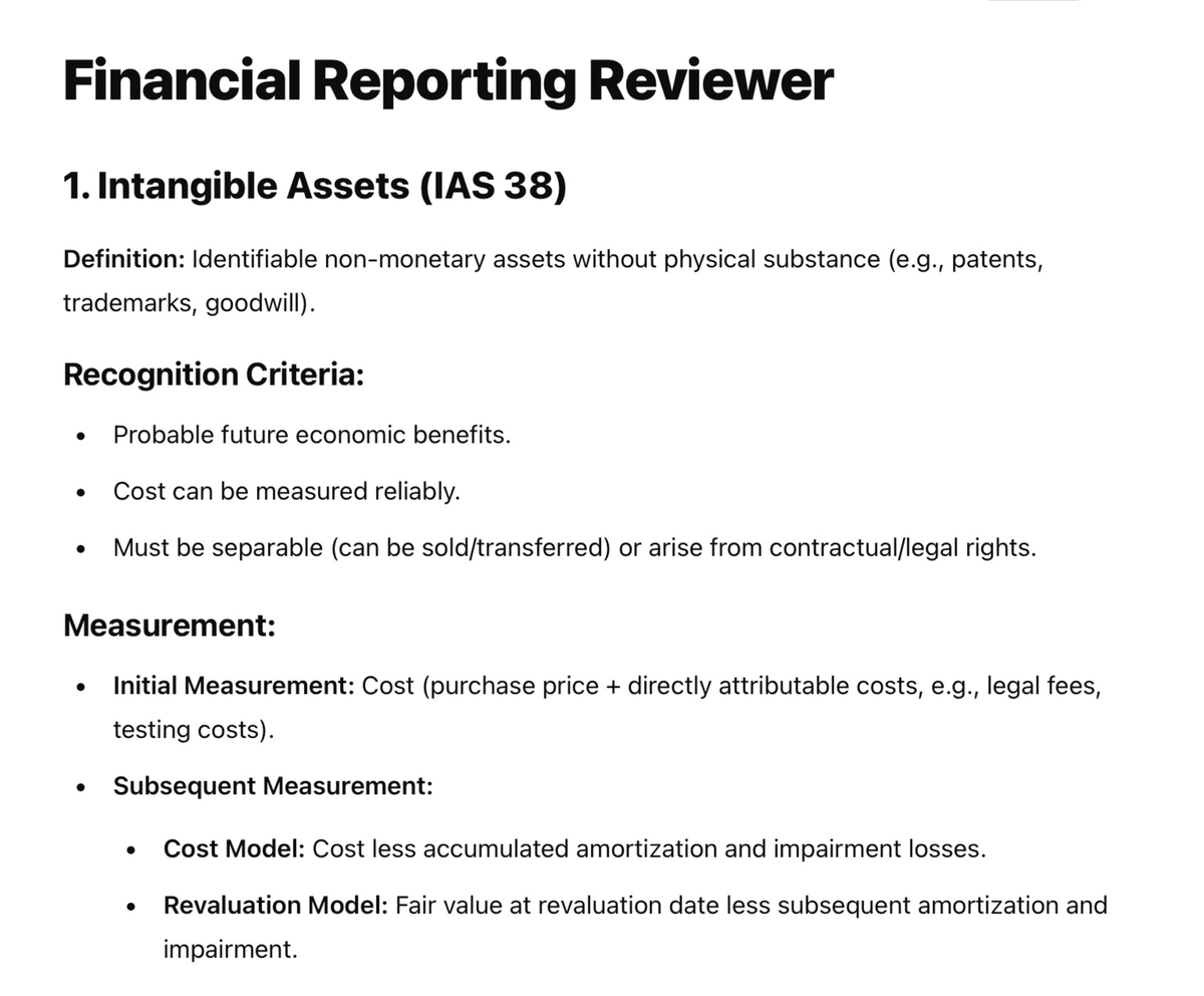 Financial Reporting Review: Intangible Assets & Key Concepts (IAS 38 ...
