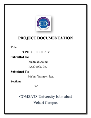 OS Project-2 - operating system - Operating Systems: Fall 2016 BSCS V ...