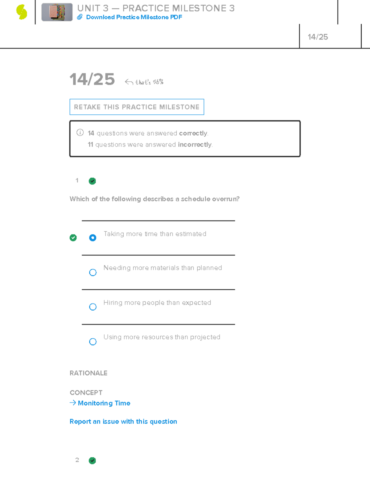Project Mgmt Practice Milestone 3 Sophia - 1 CONCEPT → Monitoring Time ...