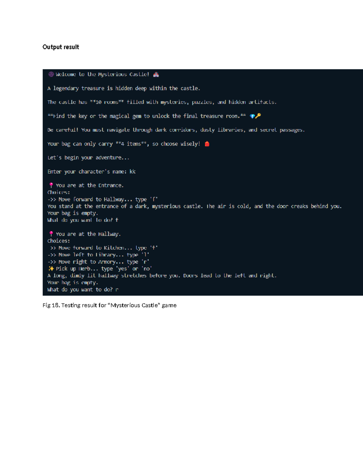Python NCC 10 - assignment - computing - Output result Fig 19. Testing ...