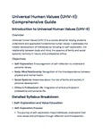 Quiz: Universal Human Values (UHV-II): Comprehensive Course Overview ...