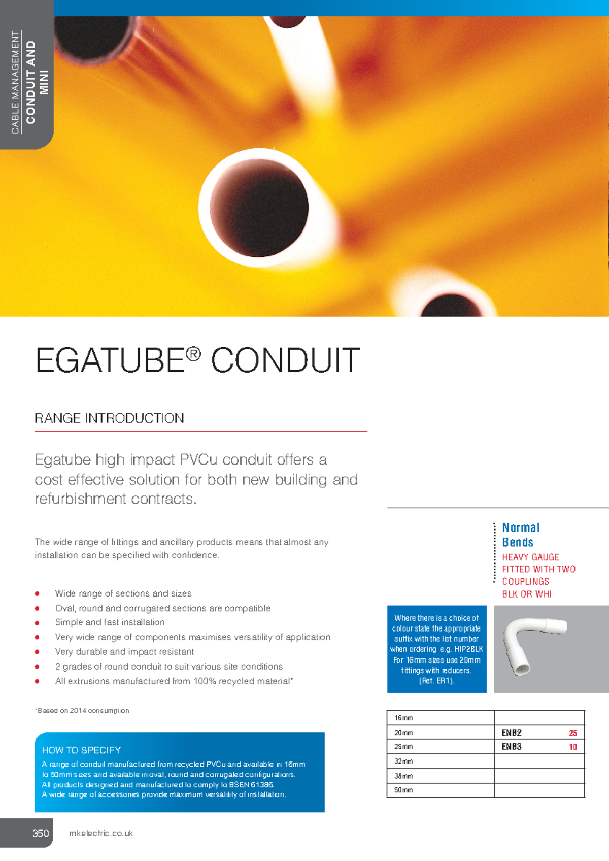 Egatube conduit - research paper - Where there is a choice of colour ...