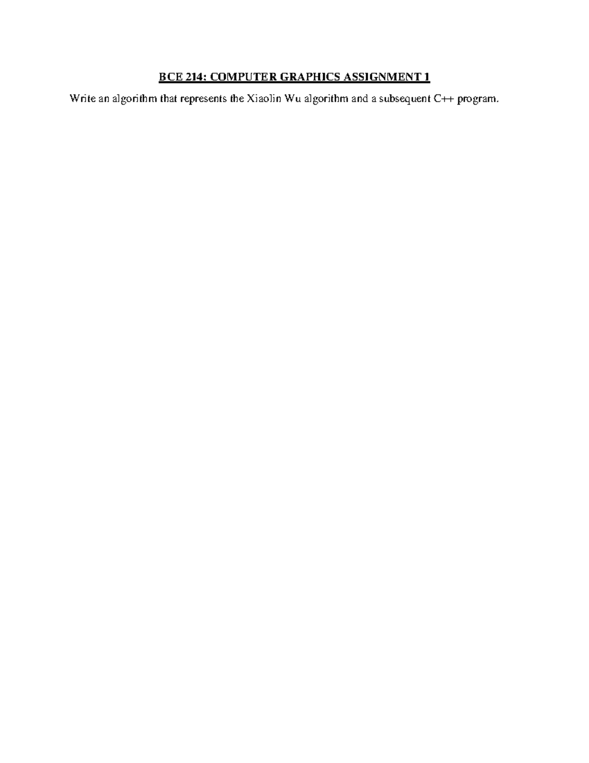 Assignment 1 - revision for computer students - computer science - BCE ...