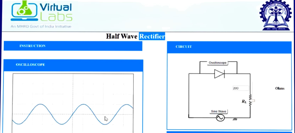 MHRD Govt of India Initiative: Half Wave Rectifier Lab Report - Studocu