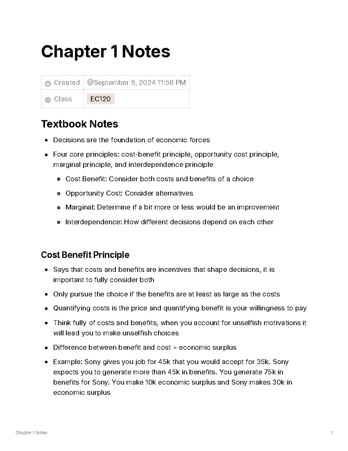Chapter 1 - Core Principles - Chapter 1 Notes Created Class EC Textbook ...