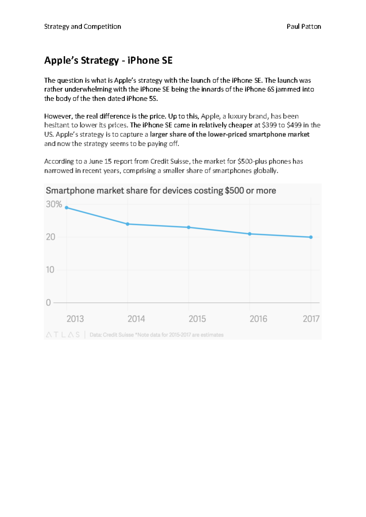 05 Apple Strategy i Phone SE Market Shares - Strategy and Competition ...