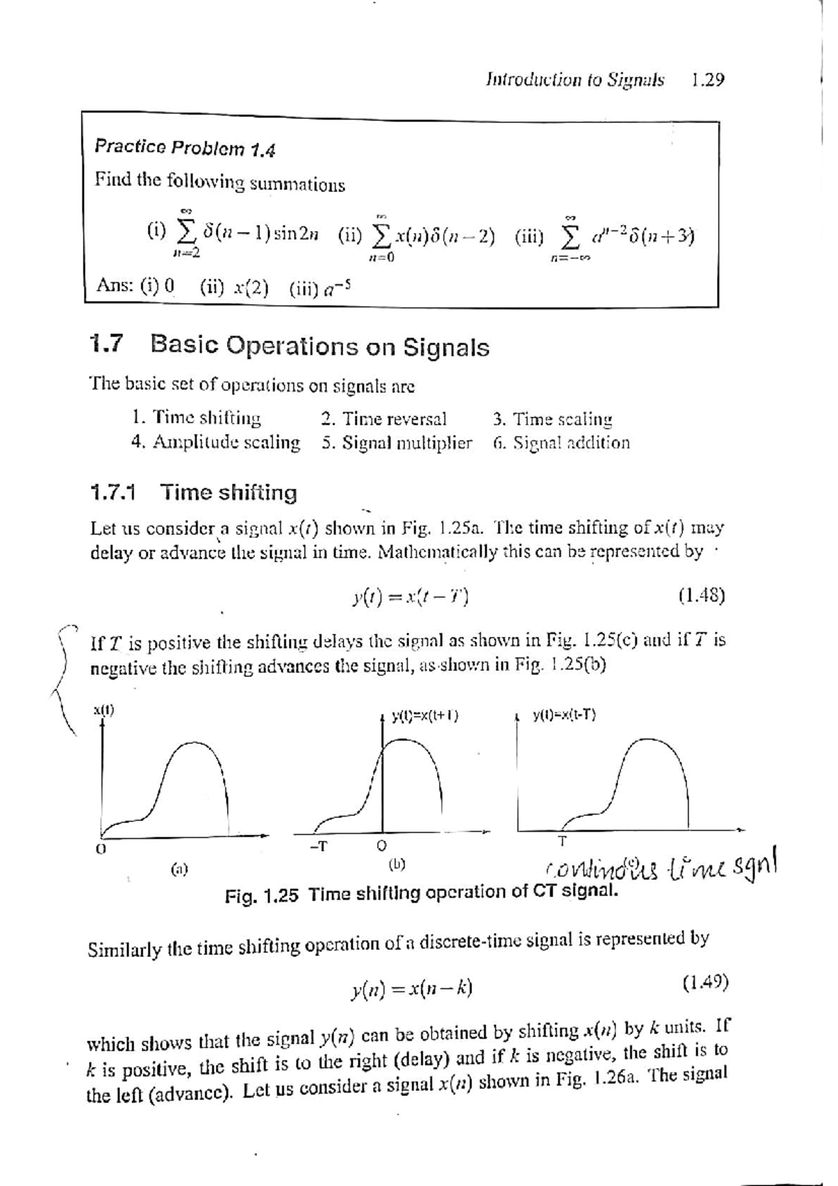 Signals 1.29: Basic Operations and Practice Problems - Studocu