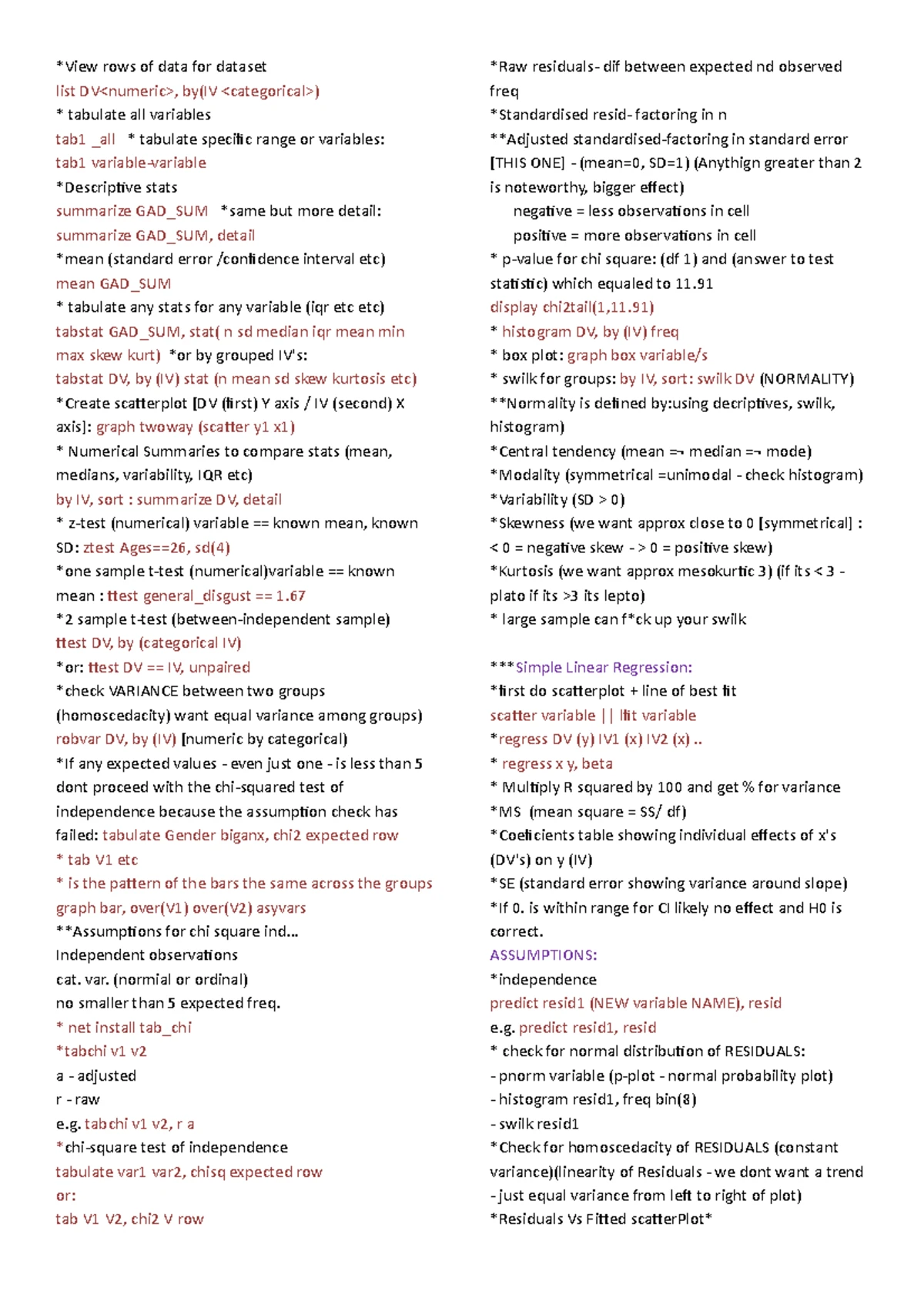 PSYU2248 – Tutorial Notes on Design & Statistics II Concepts - Studocu