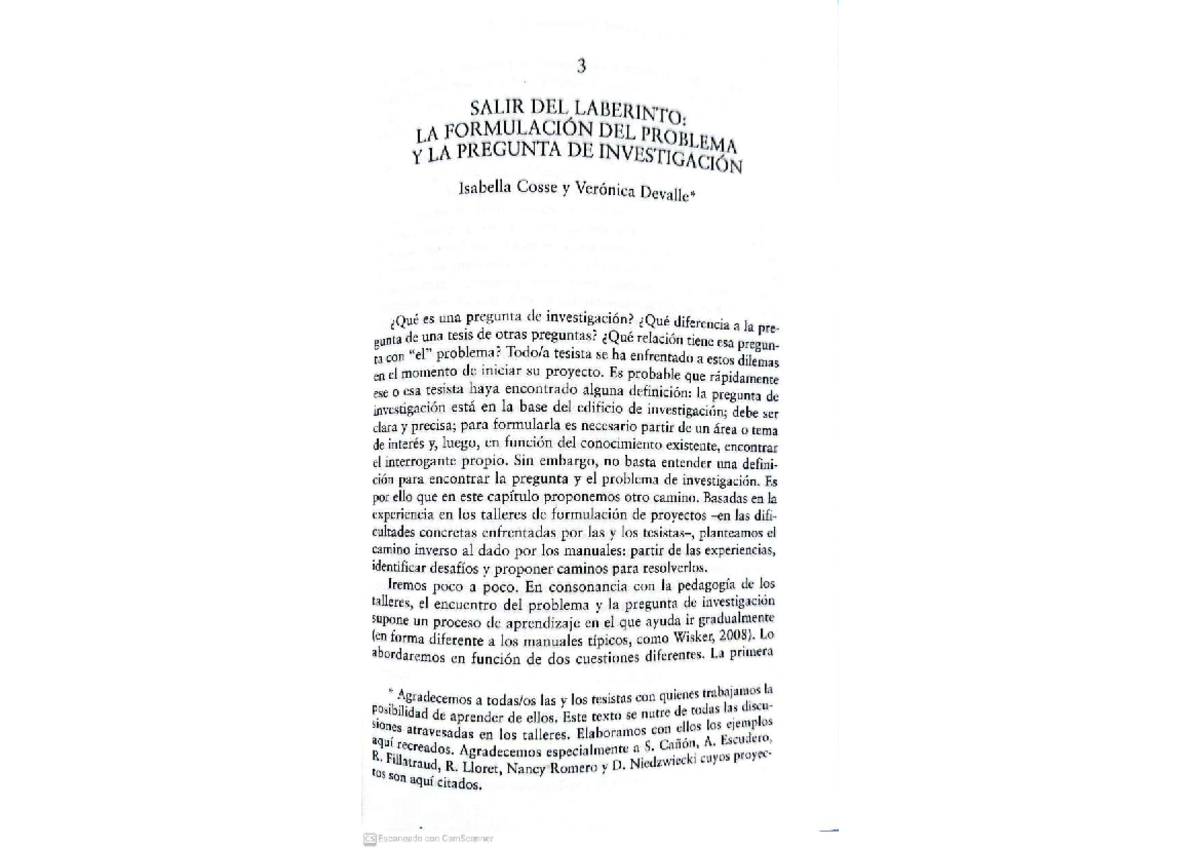 3 SALIR DEL LABERINTO: FORMULACIÓN DEL PROBLEMA Y PREGUNTA DE ...